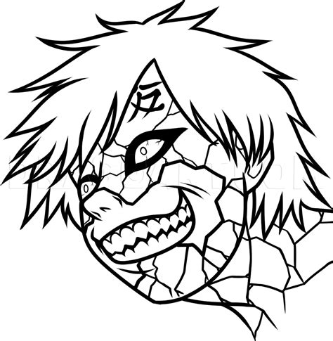 How To Draw Sand Gaara Coloring Page Trace Drawing