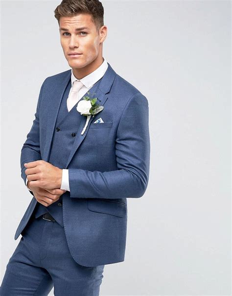Shop for a range of men's suits, blazers, dress suits and mix and match suit jackets & suit pants. ASOS Wedding Slim Suit Jacket In Navy Silk Linen Mix ...