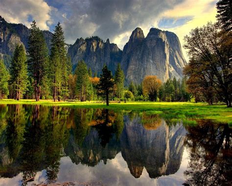 Fondos De Pantalla Parque Nacional De Yosemite Estados Unidos Lago