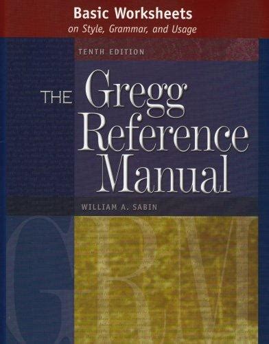 Worksheet 7 Gregg Reference Manual 10th Edition Numbers