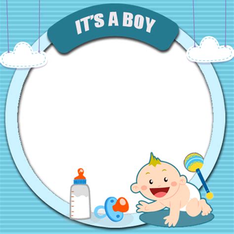 Its A Boy Cute Baby Welcome Photo Frame With Your Photo Pics