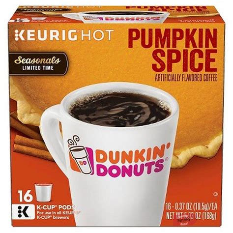 Dunkin Donuts Pumpkin Spice Coffee 16 Keurig K Cup Pods