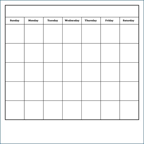 √ free printable monthly calendar template