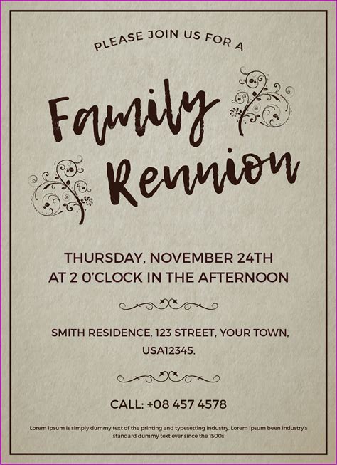 Family Reunion Solicitation Letter Sample - Template 1 : Resume