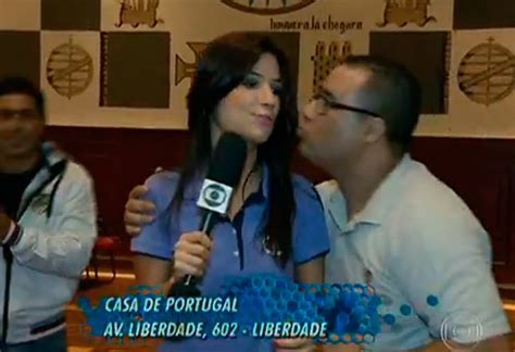 repórter da globo é beijada ao vivo de novo bastidores da tv