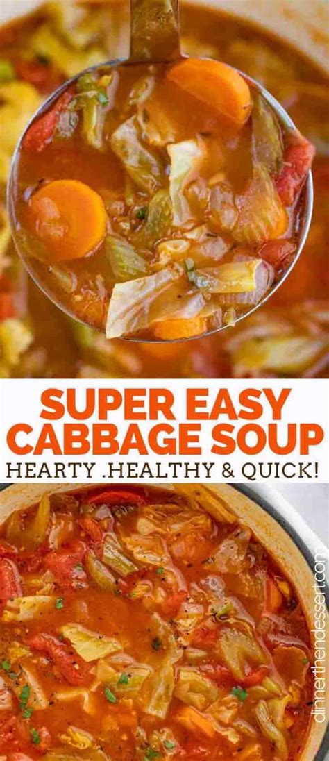 Easy vegetable soup recipe | healthy homemade soup veg vegan meat. Cabbage Soup - Dinner, then Dessert