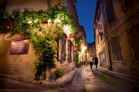 France Saint Remy De Provence Night Street Scene Flickr