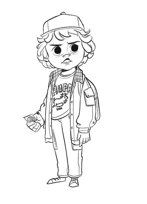 Steve Stranger Things 2 Coloring Page - Free Printable Coloring Pages