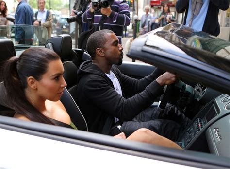 Kanye West Treats Kim Kardashian To Lamborghini Ride Around Paris Zimbio