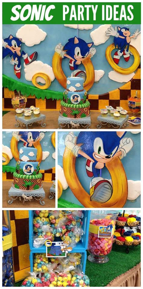 sonic  hedgehog birthday party  fantastic decorations  cakes  sonic