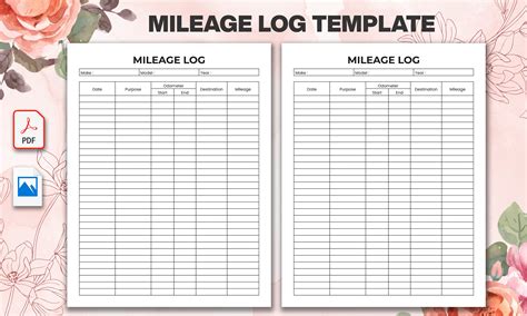 Pdf Free Printable Mileage Log Form Printable Templates Free