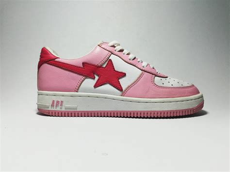 Bape Rare Og Pink Classic Bapesta