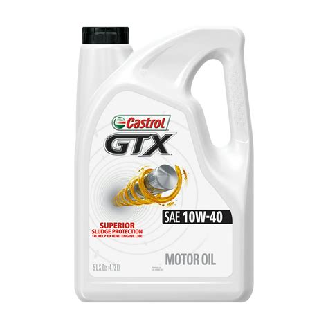 Castrol Gtx 10w 40 Conventional Motor Oil 5 Quarts