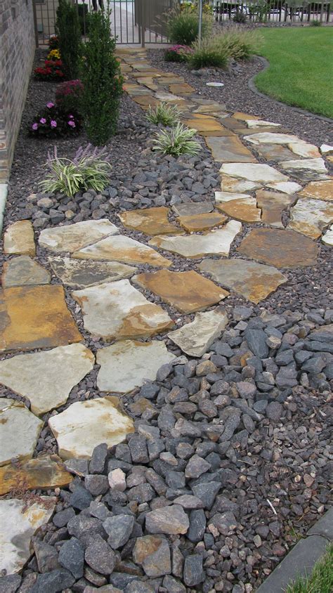 Flagstone Sidewalk Stone Landscaping Backyard Walkway Front Yard