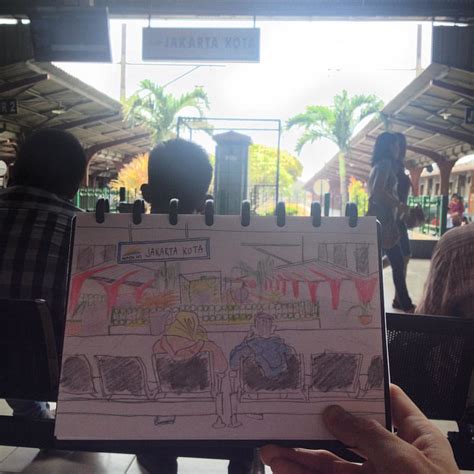Berdua Di Stasiun Kota Sketching Stasiunkota Jakarta M Flickr