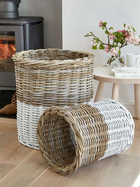 White Basket Set | Large Storage Baskets | Nordic House