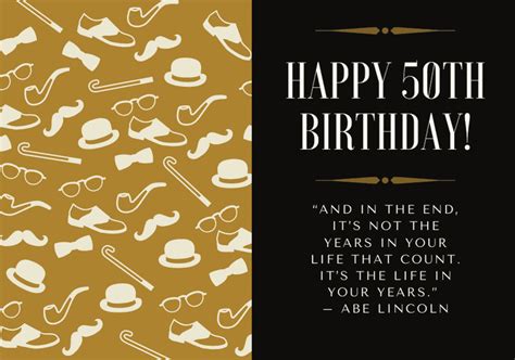 50th Birthday Card Messages For Him Printable Templates Free