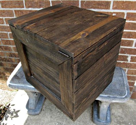 Large Rustic Wooden Crate With Lid Handmade Reclaimed Wood Etsy