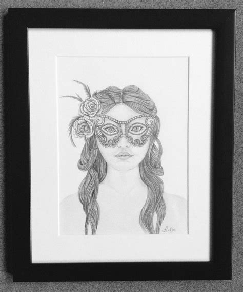 3:, anonymous mask, face, people png. Lady wearing Masquerade mask. My pencil drawing. Available ...