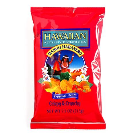 Hawaiian Mango Habanero Kettle Style Potato Chips 75 Oz Each 4 Items