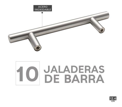 Jaladera De Barra En Acero Inoxidable Hueca 12 4cm 10 Piezas Mercado