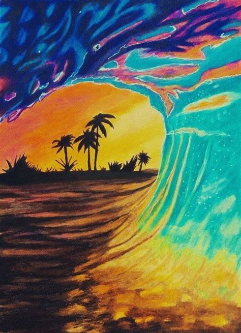 Colored Pencil Beach Sunset Drawing Reddit Art Dreamy Sunset Ema
