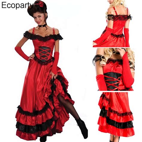 new women sexy gypsy girl cosplay dress red retro sling patchwork dresses halloween tango stage