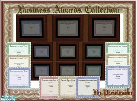The Sims Resource Business Awards Collection