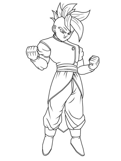 Welcome in free coloring pages site. Dragon Ball Z Printable Coloring Pages 001 : Kids Play Color