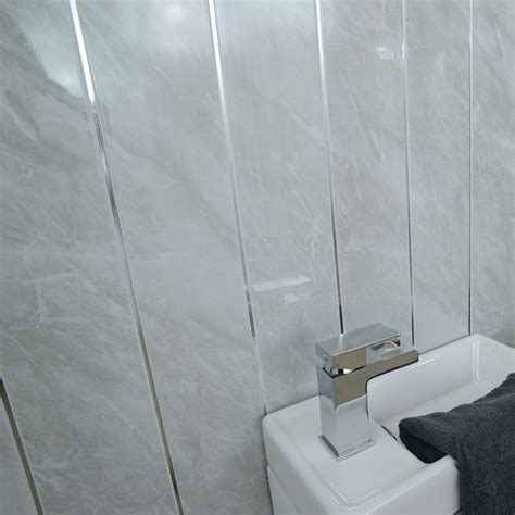 Buy Grey Cladding Pvc Bathroom Wall Panels Splashbacks Shower Cladding