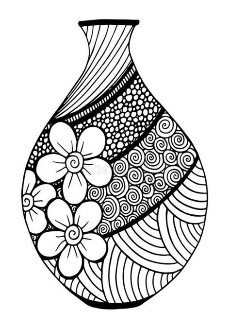 花瓶简笔画图片_花瓶简笔画图片_搜资料库 Just grab it and color across the entire flower.
