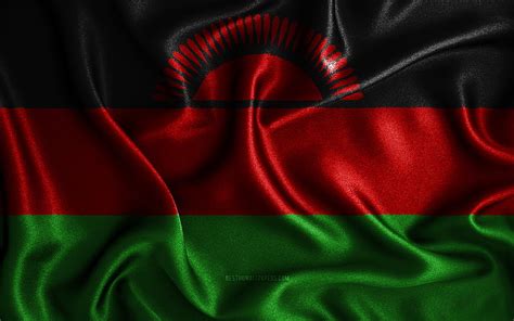 Malawian Flag Silk Wavy Flags African Countries National Symbols