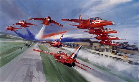 Red Arrows By Michael Turner Folland Gnat Raf Red Arrows Aviation