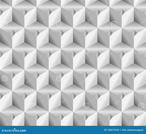 Volume Realistic Texture Gray 3d Cubes Squares Geometric Pattern Stock