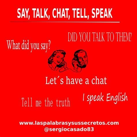Diferencia Entre Speak Talk Say Tell Y Chat Ingles Intensivo
