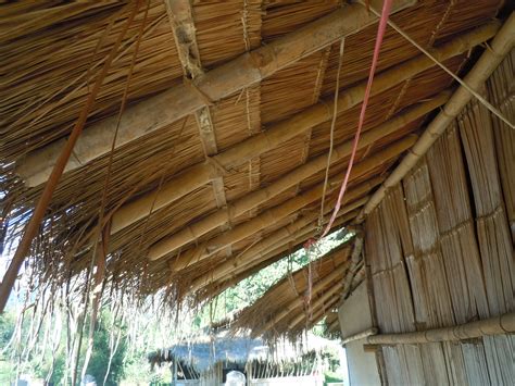Bamboo And Thatch Roof Eaves Hill Village