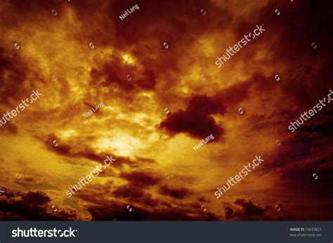 Dark Orange Sky Sunrise Stock Photo Edit Now 16693825 Shutterstock