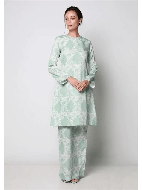 Songket Baju Kurung Riau Pahang Tradisional Baju Kurung Pahang Habra