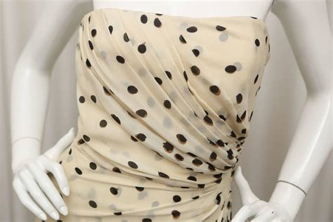 Emanuel Ungaro Strapless Evening Gown In Cream Leopard Print For Sale