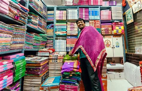 A Textile Store In Srirangam Editorial Image Image Of Indian India