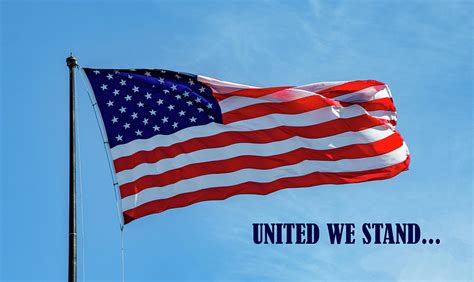 United We Stand Flag Version Photograph By Marcy Wielfaert