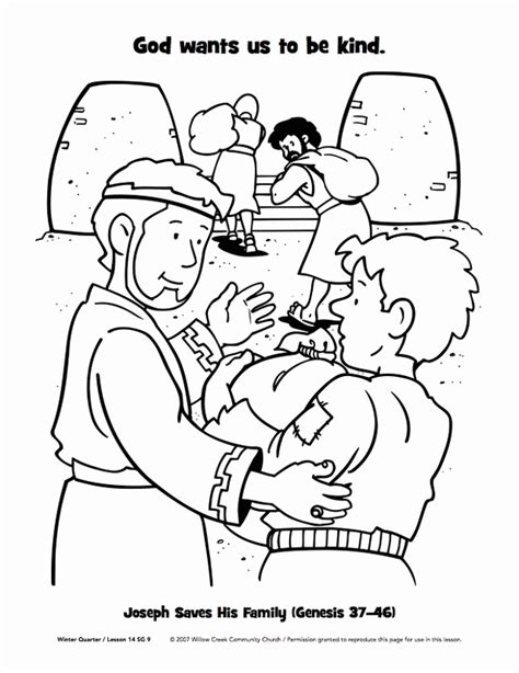 Joseph Forgives His Brothers Coloring Pages Coloring Home