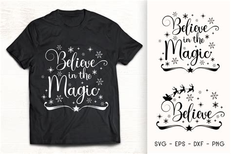 Believe In The Magic Christmas Svg Quote Believe Svg Crella