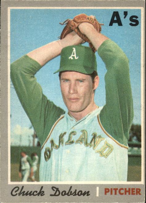 1970 O Pee Chee Oakland Athletics Baseball Card 331 Chuck Dobson Vg
