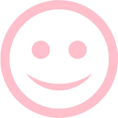 Pink Happy Icon Free Pink Emoticon Icons