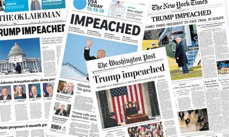 Historic Rebuke What The Us Papers Say About Trumps Impeachment Trump Impeachment The