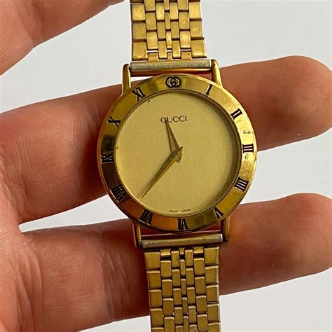 Gucci Gucci Authentic Ultra Rare 30002m Watch 18k Gold Plated Grailed