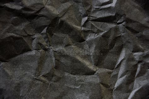Crumpled Black Paper Texture Stock Image Image Of Crumpled Abstract