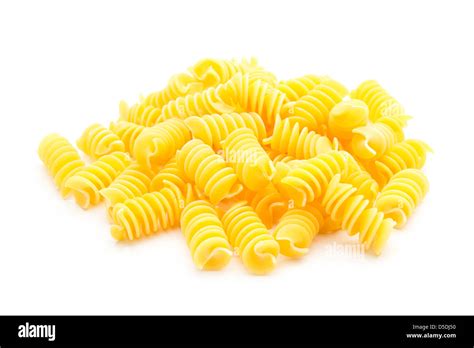 Italian Spiral Pasta Isolated On White Background Stock Photo Alamy