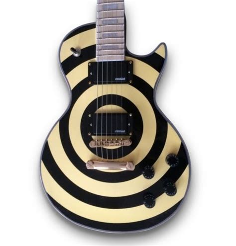 Custom Zakk Wylde Bullseye Vintage Yellow Lp Style Electric Guitar